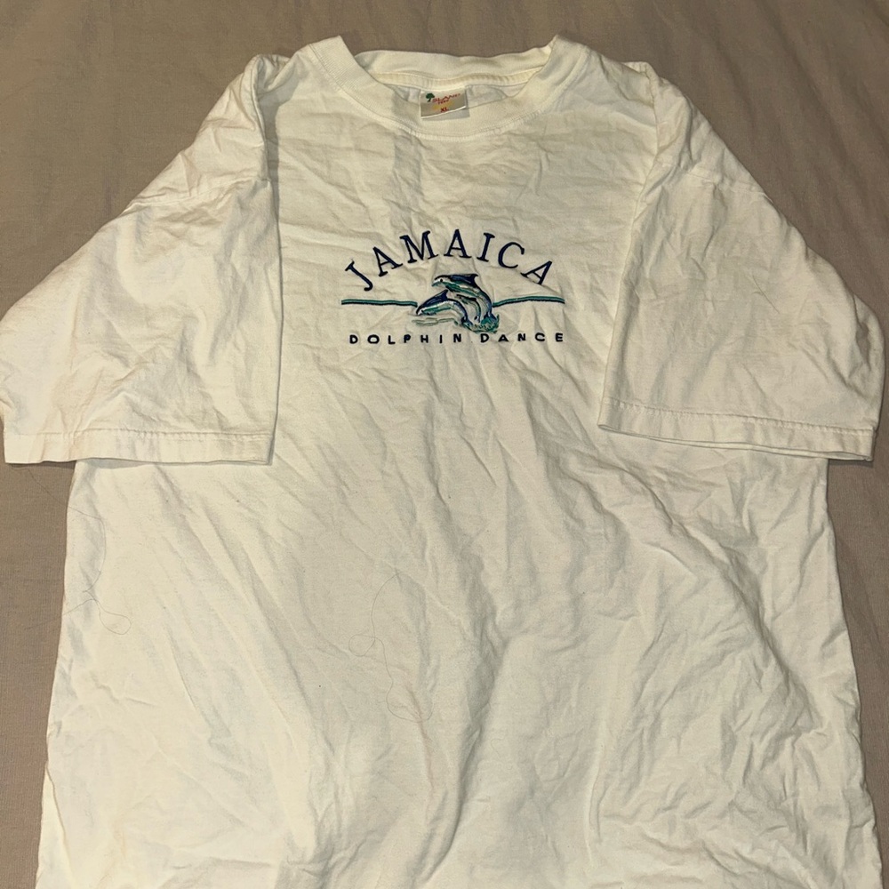 Jamaica Dolphin Dance White Tee